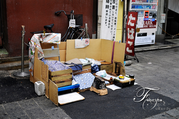 A Homeless Adobe at Nakamise